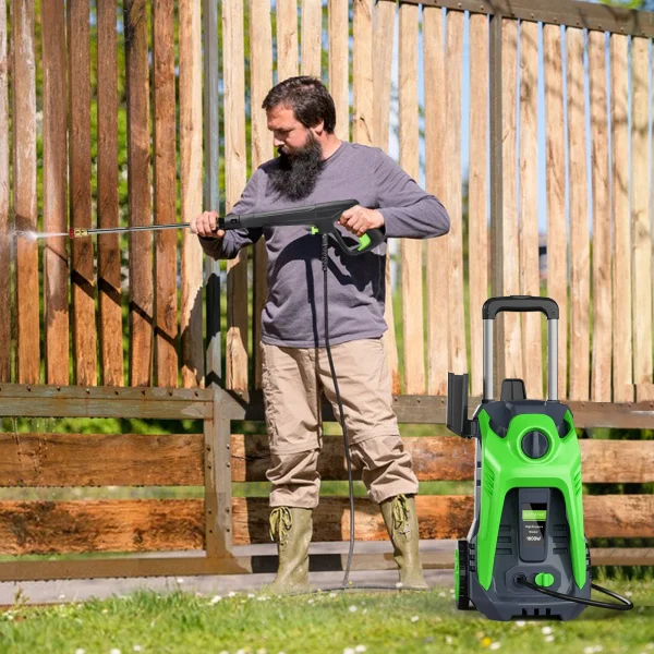 Electric Pressure Washer 4200PSI Max 2.8GPM Power Washer with 25FT Hose, Ideal for Car, Driveway, Patio, Pool Cleaning Green - Image 6