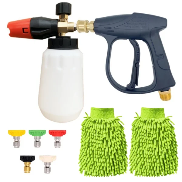 Ultimate Foam Cannon Kit - Applicators - High-Pressure Washer Gun with 5 Versatile Nozzle Tips 1/4 Quick Connector Quick Release - Image 2
