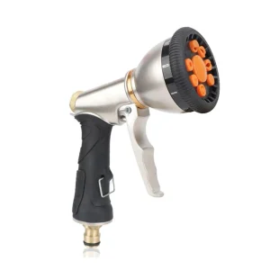 Heavy Duty 9 Patterns Adjustable Water Hose Spray Nozzle Gun for Watering Plants, Lawn& Garden, Washing Cars, Showering Pets
