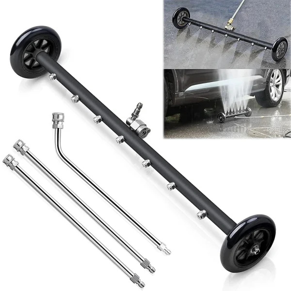 22 Inch Undercarriage Pressure Washer Surface Cleaner Power Washer Attachment Water Broom 1/4" Quick Connector Karcher Lavor
