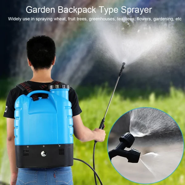 16L Electric Backpack Type Agricultural High Pressure Sprayer Gardening Tool Garden Spray Pressure Bottle Backpack Weed Sprayers - Image 2