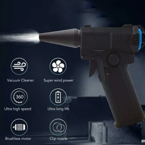 Electric Air Blower Long Endurance 200000RPM Electric Air Duster Stepless Speed QC15W Fast for Car for Outdoor for Lens