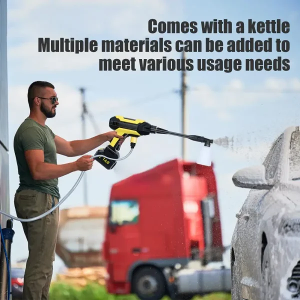 Electric Power Washer, Cordless Pressure Washer, Portable Power Washer with 2 Batteries and 1 Charger, Adjustable Nozzle - Image 2