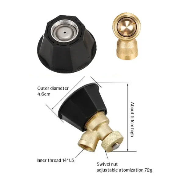 Garden Hose Nozzle, High pressure Pesticide Sprayer Nozzle, High Power Leak Proof Adjustable Hose Sprayer Nozzle for Lawn/Garden - Image 6