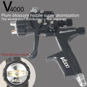 Plum Blossom Nozzle V-shaped HVLP 1.3mm Gravity High Atomization Spray Gun Automotive Sheet Metal Furniture Paint Spray Gun