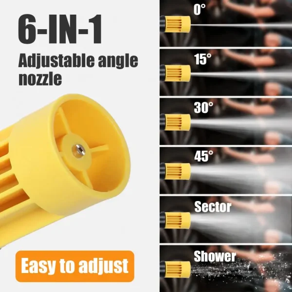 Electric Power Washer, Cordless Pressure Washer, Portable Power Washer with 2 Batteries and 1 Charger, Adjustable Nozzle - Image 4