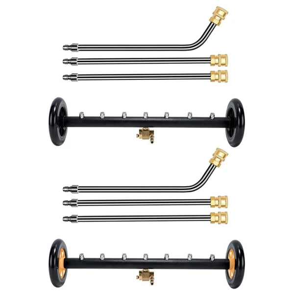 22 Inch Pressure Washer Extendable 3-Wand Undercarriage Surface Cleaner 1/4 Quick Connector High-Pressure Water Broom 4000 PSI - Image 2