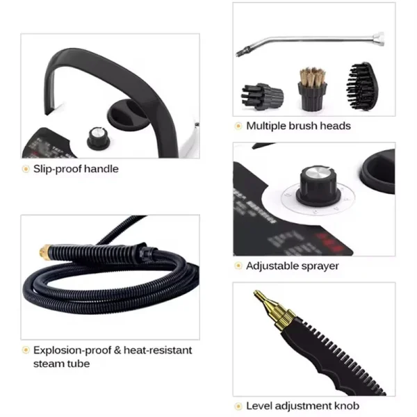 2025 NEW Steam Cleaner High Temperature Disinfection Air Conditioning Kitchen Range Hood Household/Car Steam Cleaner 220V - Image 2